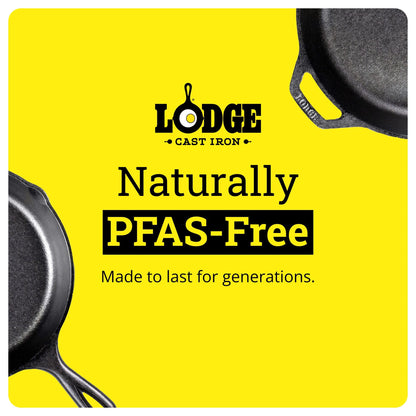 Lodge Cast Iron Skillet, Pre-Seasoned and Ready for Stove Top or Oven Use, 10.25", Black