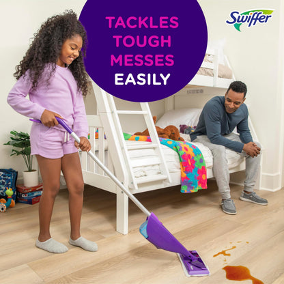 Swiffer WetJet Spray Mop Kit : Includes 1 Floor Mop, 1 Bottle of Floor Cleaner Solution, 10 WetJet Refill Pads, 2 Batteries