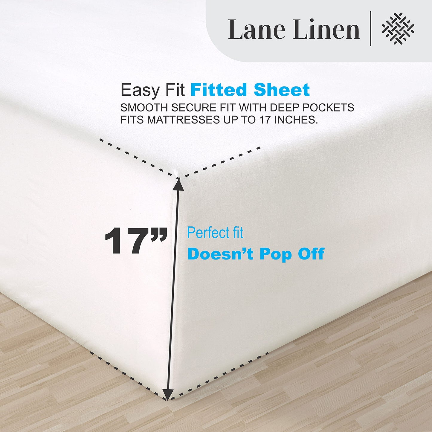 100% Egyptian Cotton Queen Sheets - 1000 Thread Count White Bed Sheets for Queen Size Bed, Long Staple Cotton Bedding Sheets, Sateen Weave, Luxury Hotel Sheets, Fits 17" Mattress