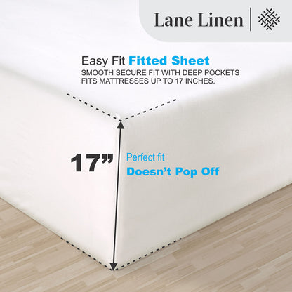 100% Egyptian Cotton Queen Sheets - 1000 Thread Count White Bed Sheets for Queen Size Bed, Long Staple Cotton Bedding Sheets, Sateen Weave, Luxury Hotel Sheets, Fits 17" Mattress