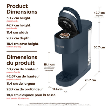 Keurig K-Mini Go Single Serve K-Cup Pod Coffee Maker, Navy