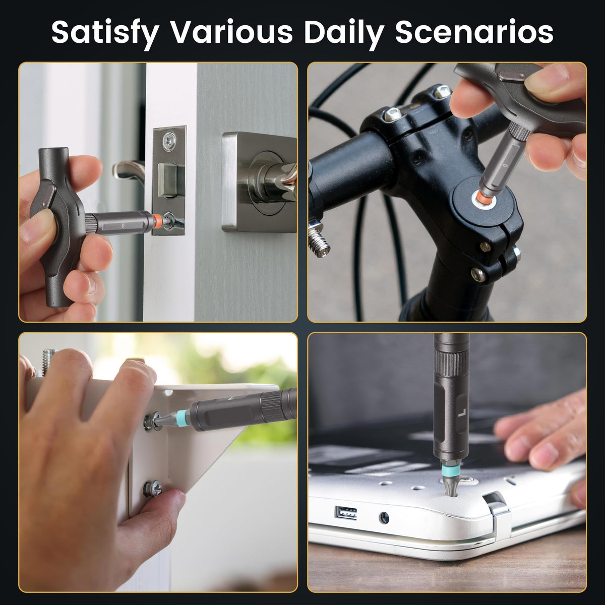 Screwdriver Set 24 in 1 Magnetic Ratchet with Precision Bits – Ideal for Home Repairs, DIY Projects, and Electronics – Ergonomic Rotatable Ratchet Handle and Storage Case –Perfect Holiday Gift 🍁 All In One Marketplace Canada