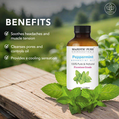 Majestic Pure Peppermint Essential Oil for Diffuser - 4 Fl Oz (Pack of 2) 🍁 All In One Marketplace Canada