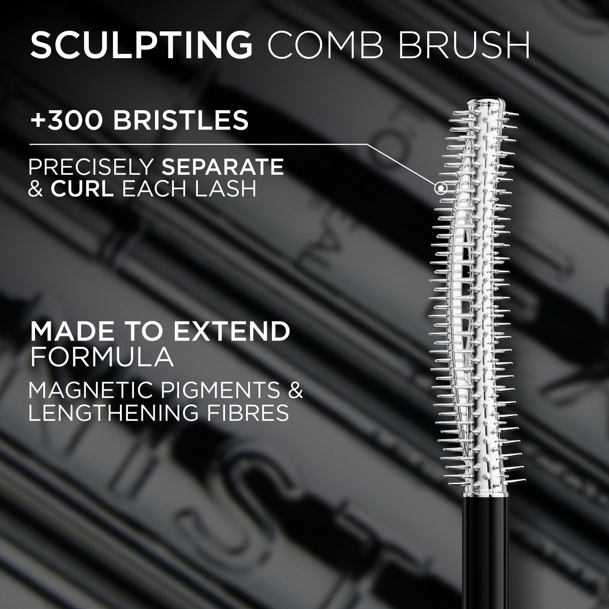 L’Oréal Paris Extensionist Mascara, Lengthening Mascara, Extension-like Length & Volume, For Sensitive Eyes, Clump-Free, True Brown WSH, 9.9 mL