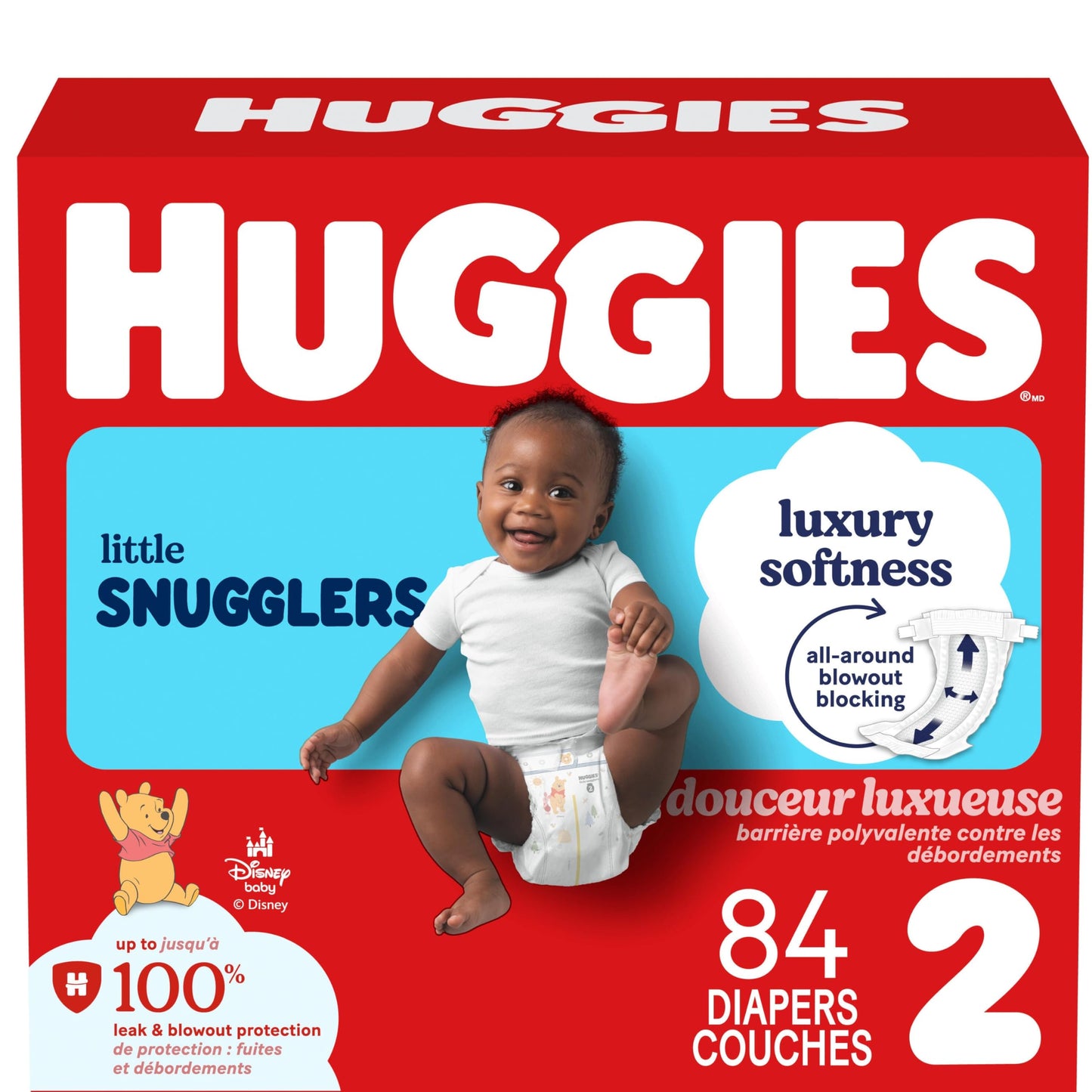 Huggies Little Snugglers Baby Diapers, Size 2, 84 Count