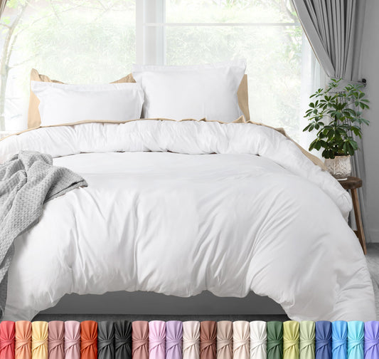 Utopia Bedding Duvet Cover Queen Size Set with Pillow Shams - Comforter Cover with Zipper Closure, 90X90 Inches & Pillow Shams 20X26 Inches (White) Comforter Not Included