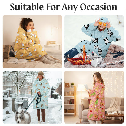 Queenshin Oversized Wearable Blanket Fluffy Hoodie for Women Men Dachshund 🍁 All In One Marketplace Canada