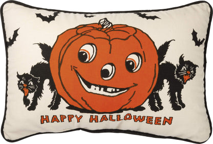 Coussin décoratif d'inspiration rétro Primitives by Kathy, 1 pièce (paquet de 1), Happy Halloween