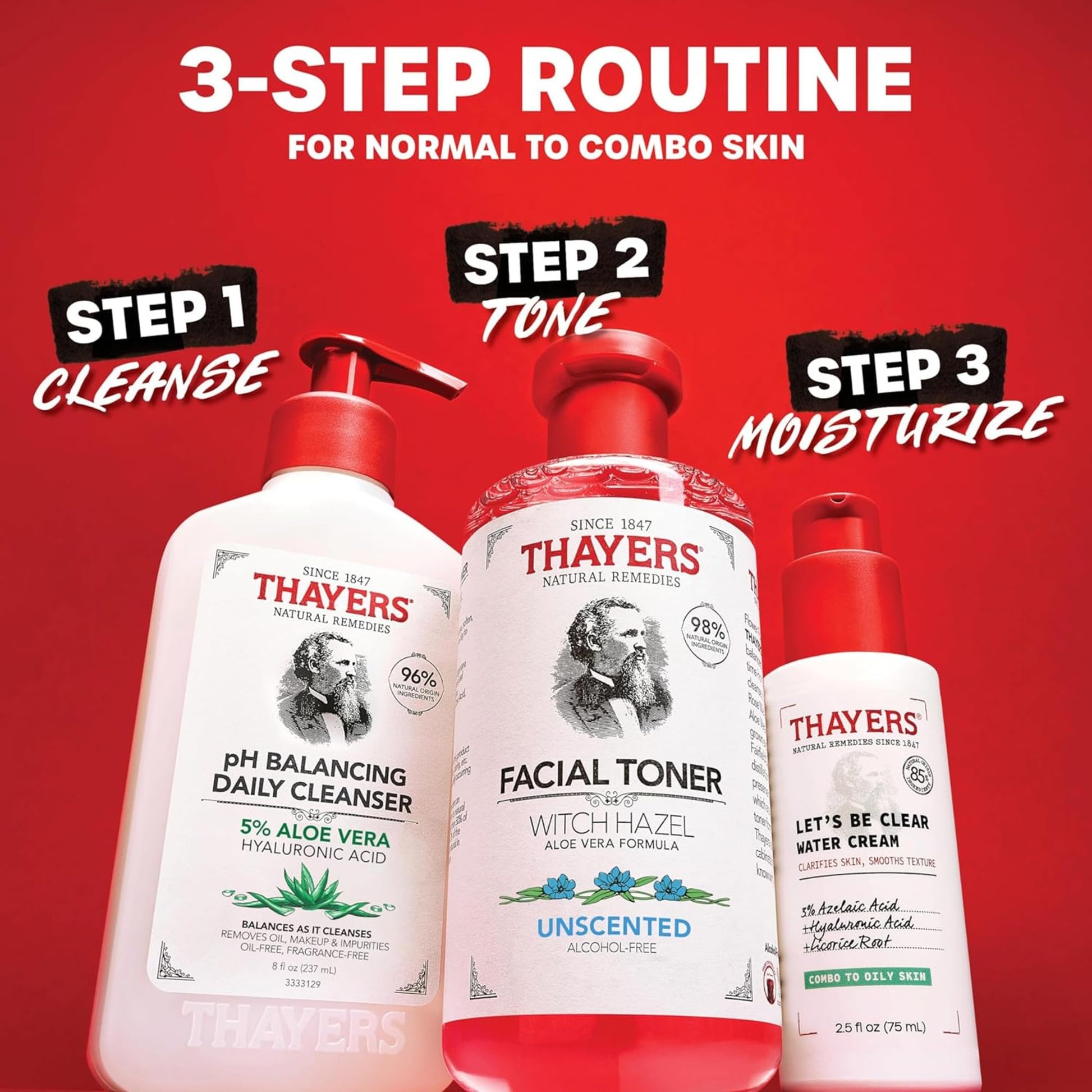 Thayers Witch Hazel Face Toner, Unscented, With Aloe Vera And Glycerin, Glass Skin, Reduces Pores, Smoothes Texture, 8 Hour Hydration, Suitable For Sensitive Skin Types, 355ml