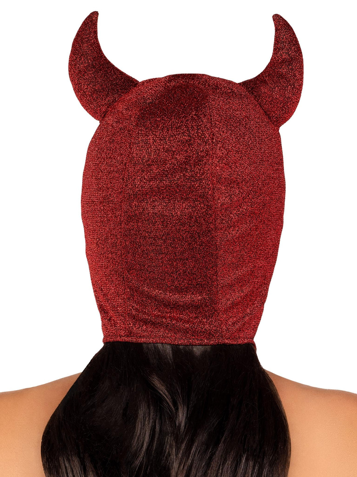 Leg Avenue Women’s Glitter Shimmer Vintage Devil Bonnet, Halloween Costume, RED, O/S, Red, One Size