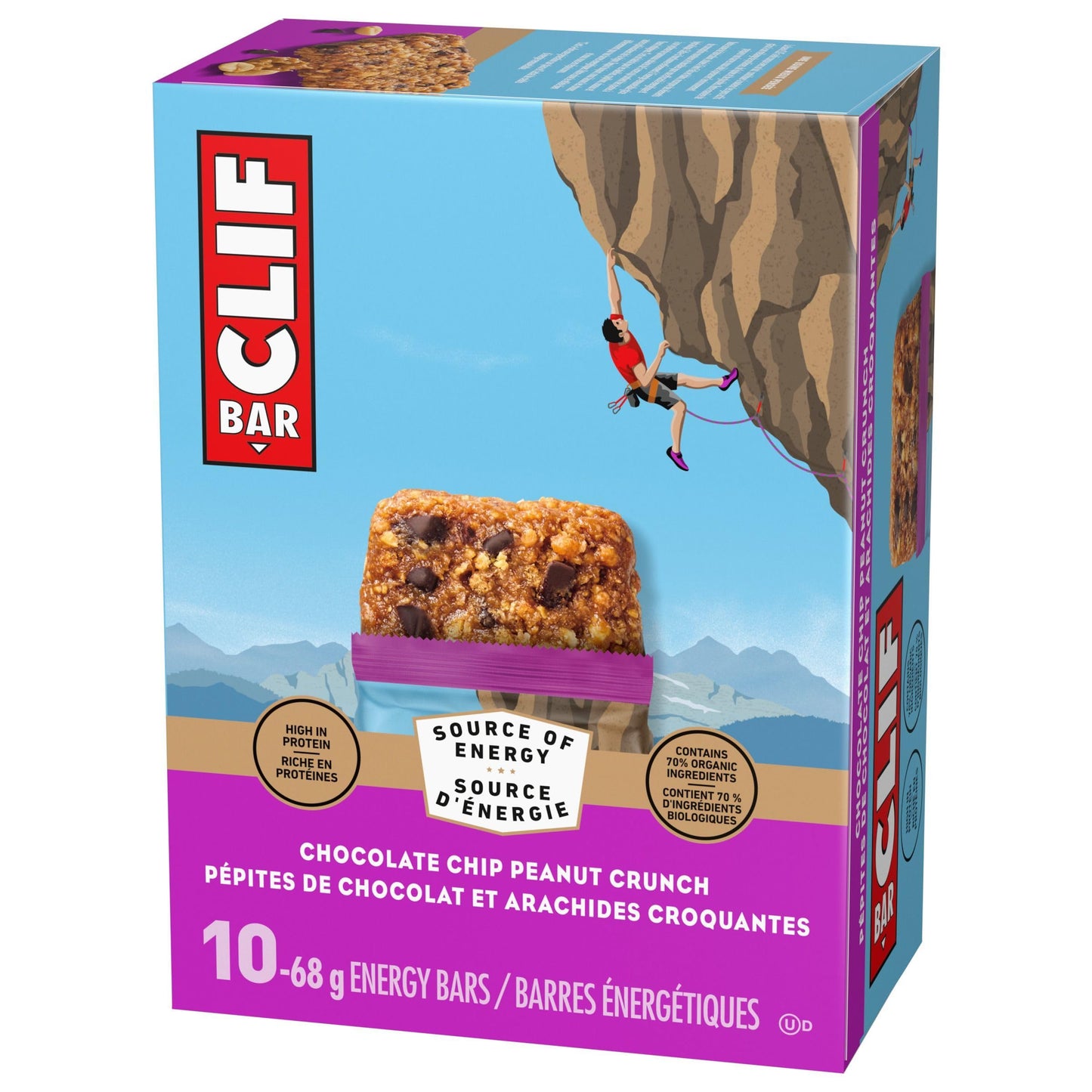 Clif Bar, Energy Bars, Chocolate Chip Peanut Crunch, 680 g (Pack of 10) 🍁 All In One Marketplace Canada