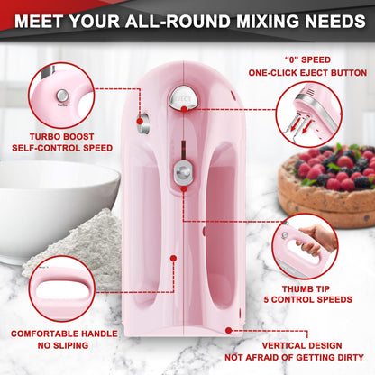 Lord Eagle Hand Mixer Electric Handheld 400W, 5-Speed Lightweight 🍁 All In One Marketplace Canada