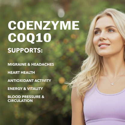 CoQ10 Supplement | Ultra Strength 400MG Per Daily Dose | Migraine, Headache & Heart Health Support | Coenzyme Q10 to Reduce Migraine Frequency & Support Cardiovascular Health | Made in Canada & Non-GMO | 30 Day Supply | 60 Ct - Available at All In One Marketplace Canada