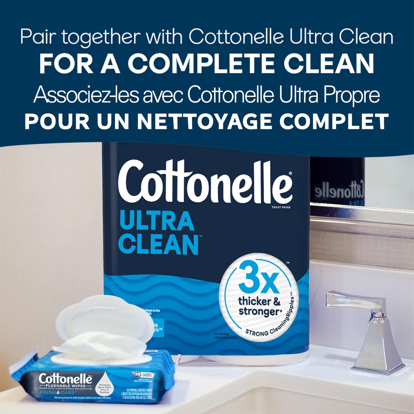 Flushable Wet Wipes, Cottonelle FreshCare, Biodegradable & Septic Safe, 16 Flip-Top Packs of 42 (672 Wipes) 🍁 All In One Marketplace Canada