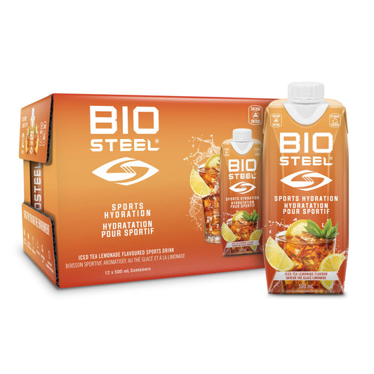 BioSteel Electrolyte Sports Drink, Iced Tea Lemonade, 12-Pack, Zero Sugar