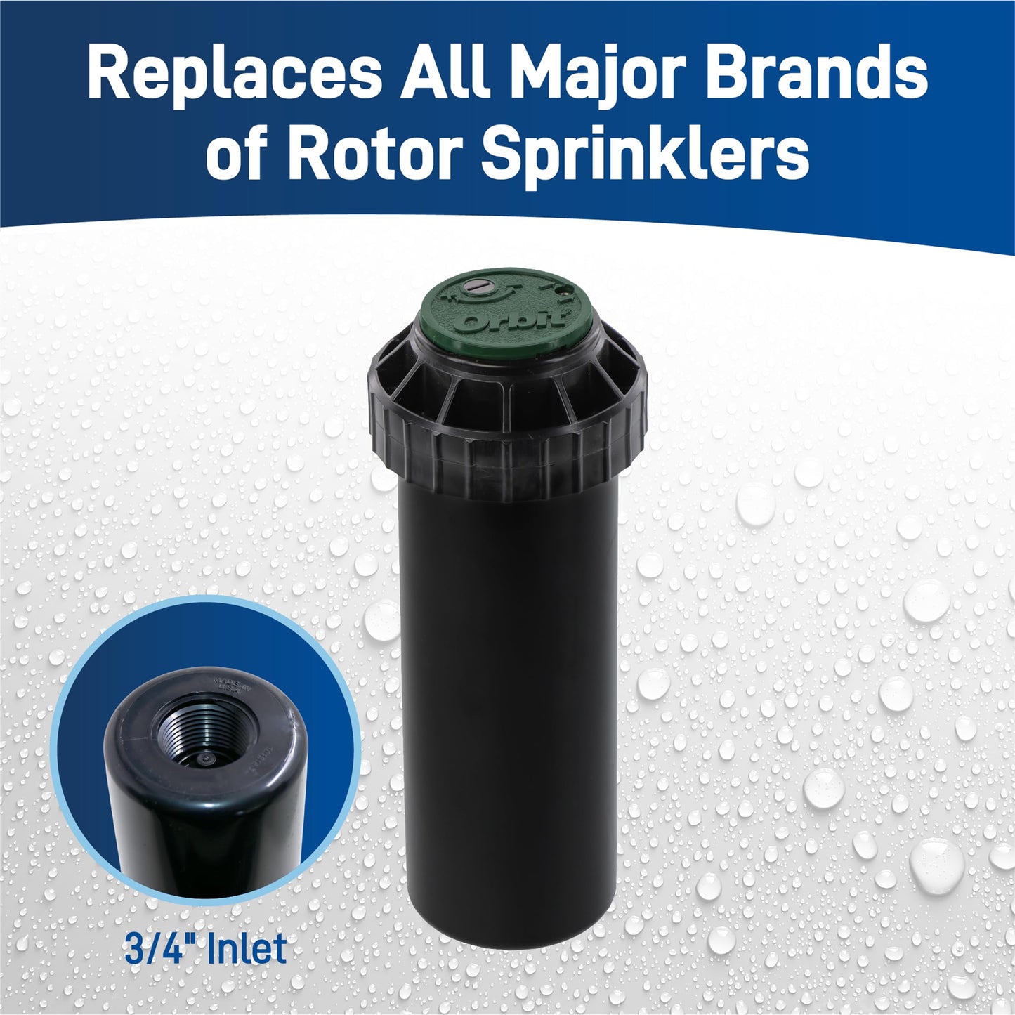 Orbit Watermaster 55461 Voyager 4-Inch Adjustable Pop-Up Gear Drive Sprinkler Head, 2-Pack Orbit