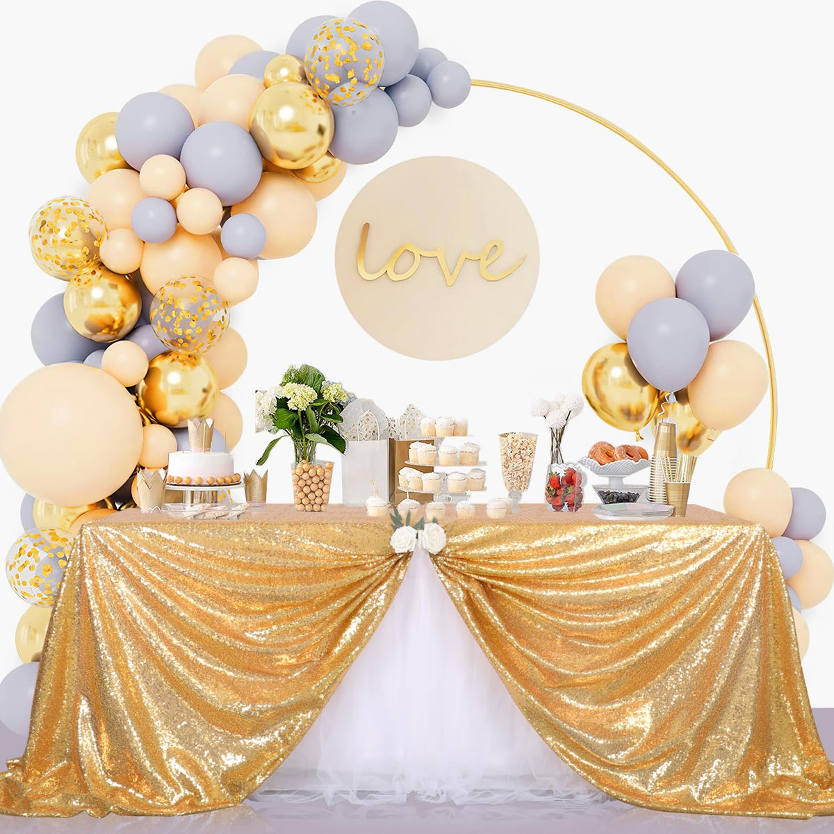 Nappe drapée scintillante B-COOL, nappe dorée en tissu à paillettes pour cérémonie, fête, Halloween, 50 x 80 pouces