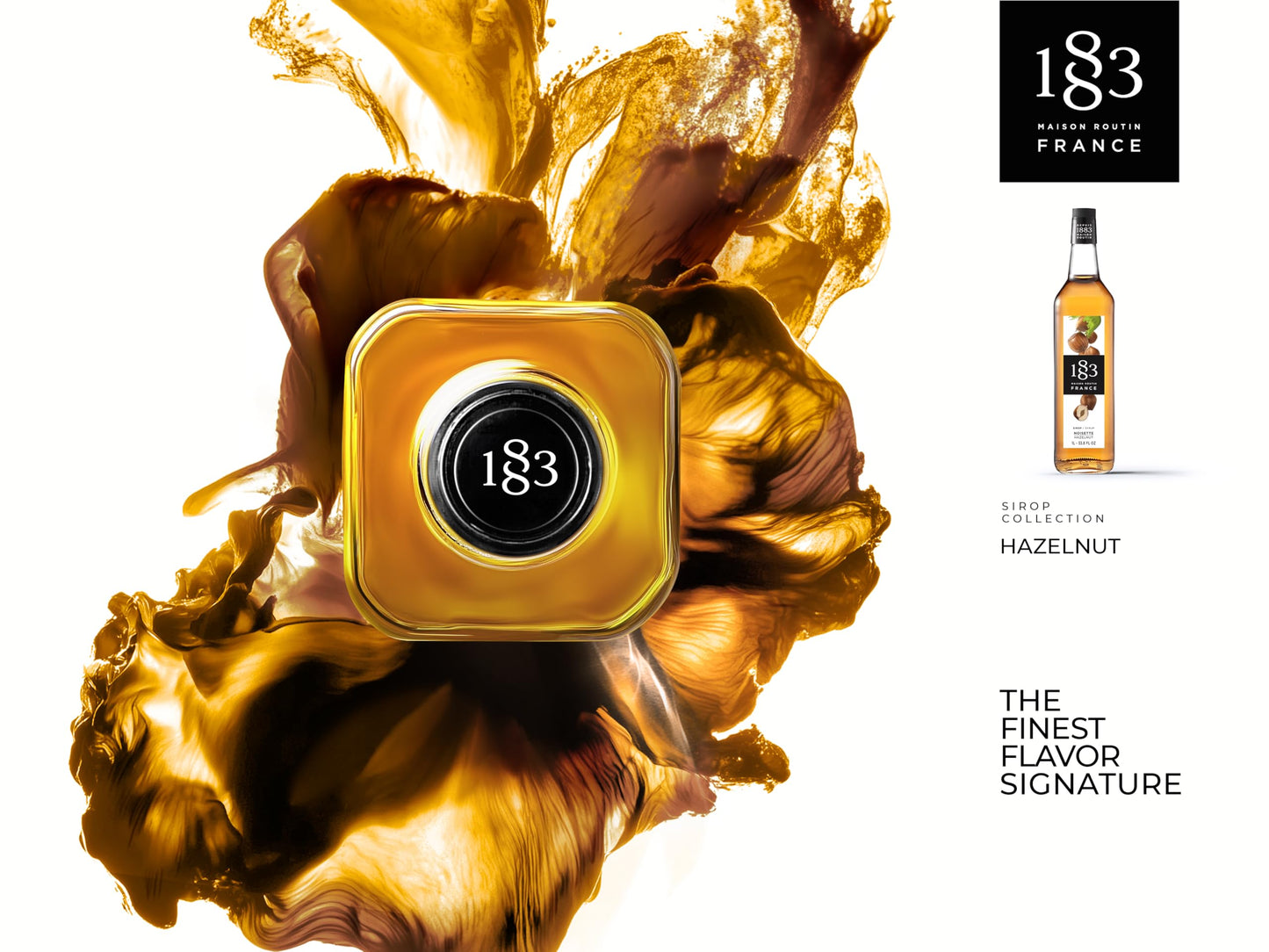 Maison Routin 1883 Roasted Hazelnut Syrup, Pet Bottle 1000 Milliliter 1883 MAISON ROUTIN