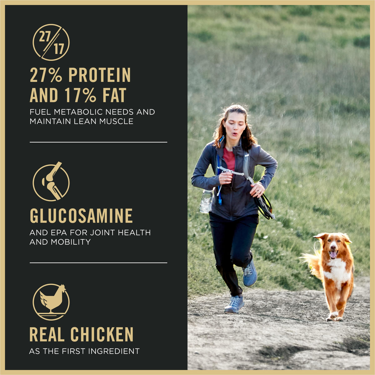 Pro Plan Dry Dog Food, Sport 27/17, Chicken and Rice 17kg Bag