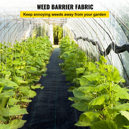 Happybuy 6FT×300FT Weed Barrier Fabric Heavy Duty 2.4OZ, Woven Weed Control High Permeability, Geotextile Fabric for Underlayment, Polyethylene Ground Cover 🍁 All In One Marketplace Canada