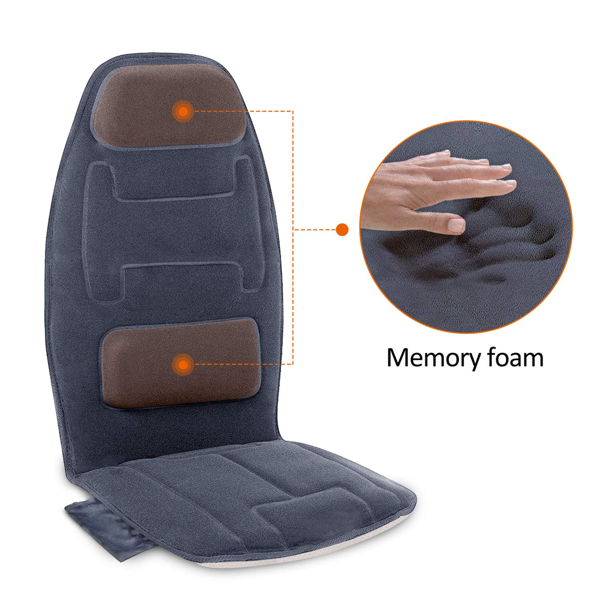 Snailax Massager Seat Cushion, Back Massager Chair with Heat, Full Back and Thighs Massage with 10 Vibration Massage Motors, 2 Heat Levels, Christmas Gifts for men 🍁 All In One Marketplace Canada