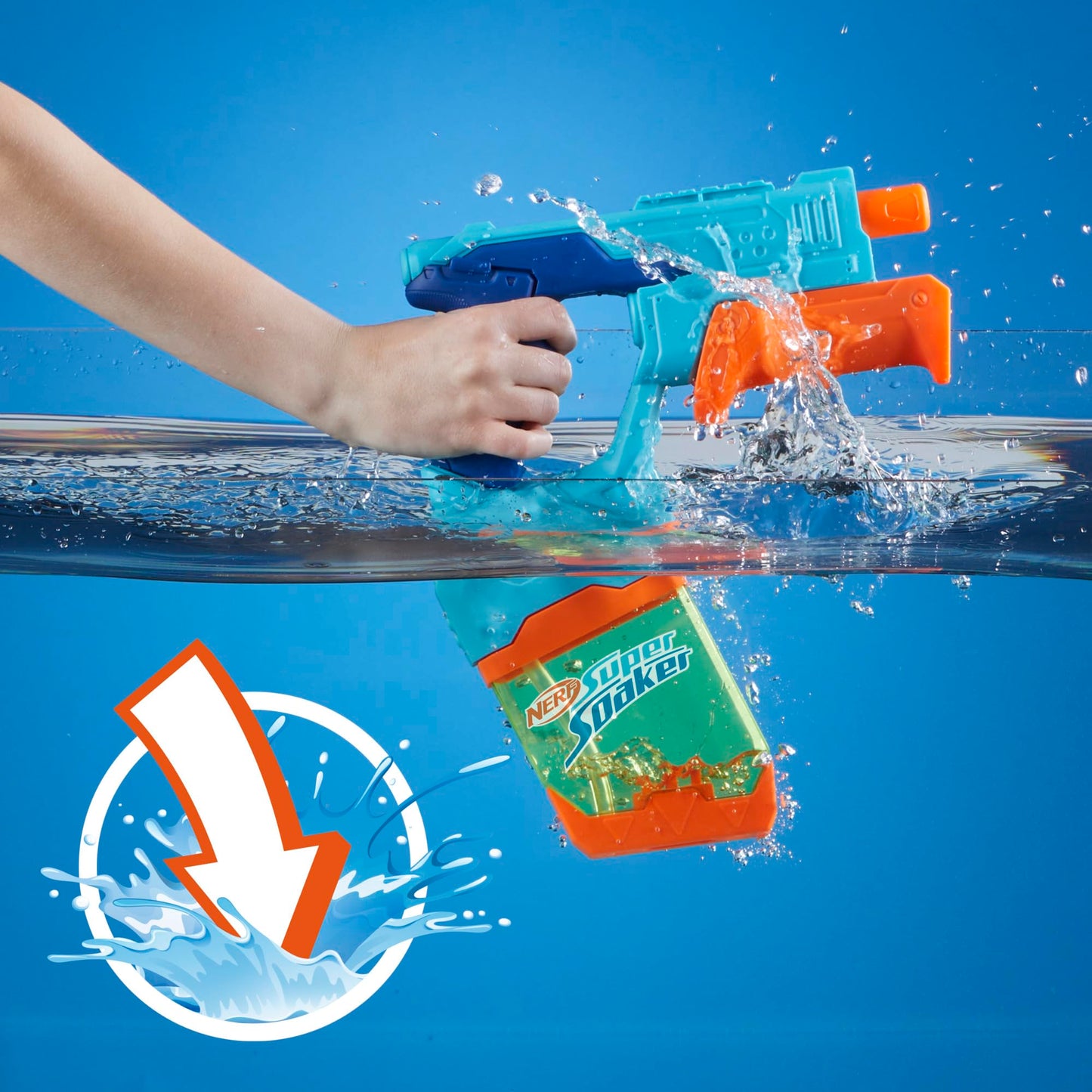 Nerf Super Soaker Dunk-Fill 2-Pack, 2 Water Blasters, Easy Instant Fill Tanks, Just Dunk & Go, 10.1 Fluid Ounce Tanks, Water Toys, Ages 6+ Nerf