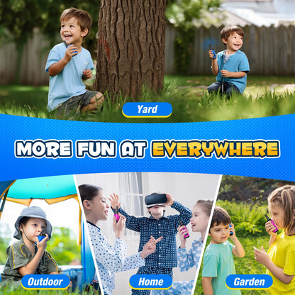 3 4 5 6 Year Old Boy Girl Gifts, Exssary Walkie Talkies for Kids Toys for 3-6 Year Old Boys Girls Christmas Birthday Gifts Walkie Talkie Kids Camping Outdoor Toys Blue & Pink 🍁 All In One Marketplace Canada