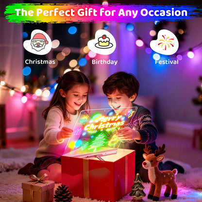 Geokay 16“ Rechargeable LED Drawing Board, 9-Color Light Modes with Timer 🍁 All In One Marketplace Canada