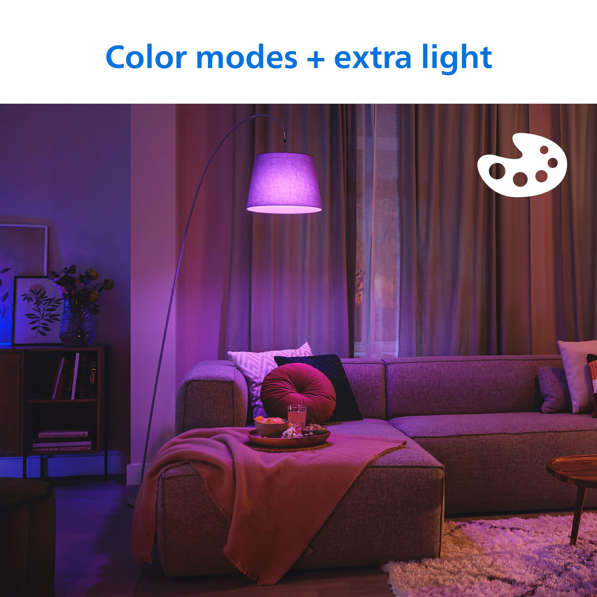 Philips Smart LED A23 E26 150W A-Line Light Bulb, Dimmable Full Color Changing & Tunable White (2200-6500K)