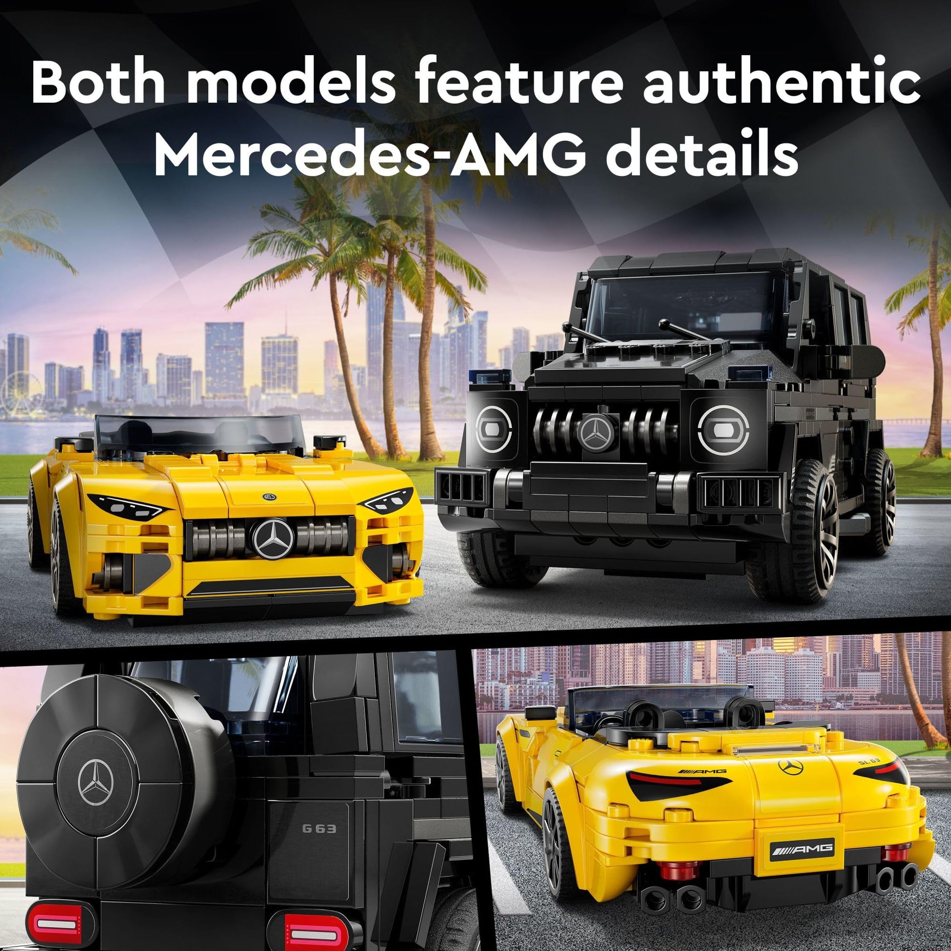 LEGO Speed Champions Mercedes-AMG G 63 & Mercedes-AMG SL 63 Building Toys - Kids Pretend Play Toy Cars for Boys & Girls, Ages 10+ Years - Gifts for Christmas - 76924 LEGO