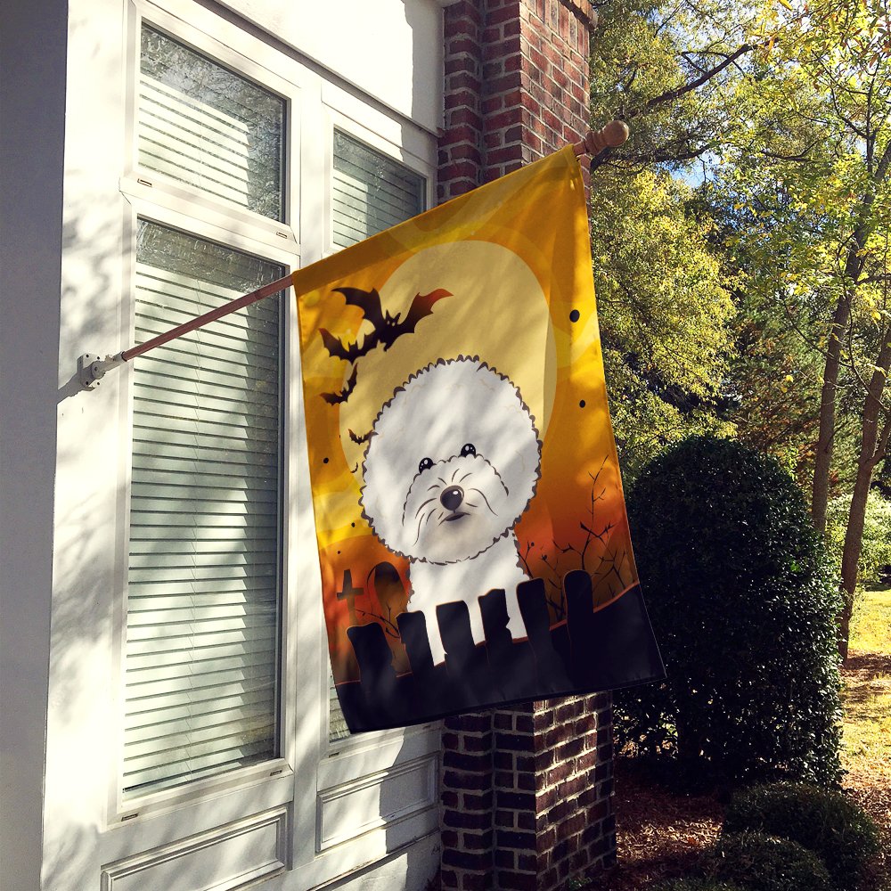 Caroline's Treasures BB1775CHF Halloween Bichon Frise Canvas House Size Flag, Multicolor, Large