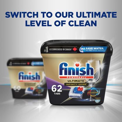 Finish Quantum UltraMax Dishwasher Detergent Pods, 60 Tabs Finish