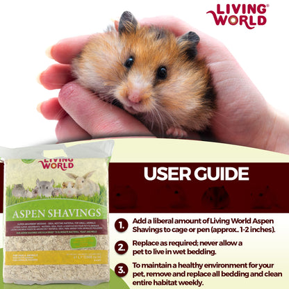 Living World Aspen Shavings - 41 L (2500 cu in)
