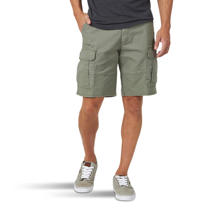 Wrangler Authentics Short cargo extensible classique pour homme, vert olive, 34