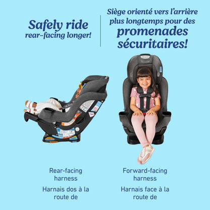 Graco Extend2Fit Convertible Car Seat, Ashten