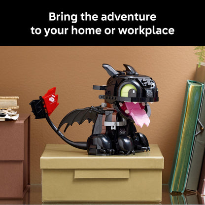 LEGO Icons How to Train Your Dragon: Toothless Building Set for Adults, Ages 18+ - Room Decor for Office, Bedroom, or Book Shelf - Collectible for Movie Fans - Gift Idea for Birthdays - 10375 LEGO