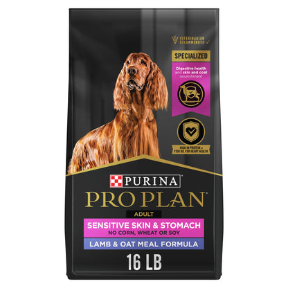 Purina Pro Plan Sensitive Skin & Stomach Dry Dog Food, Lamb & Oat Meal - 7.26 kg Bag 🍁 All In One Marketplace Canada