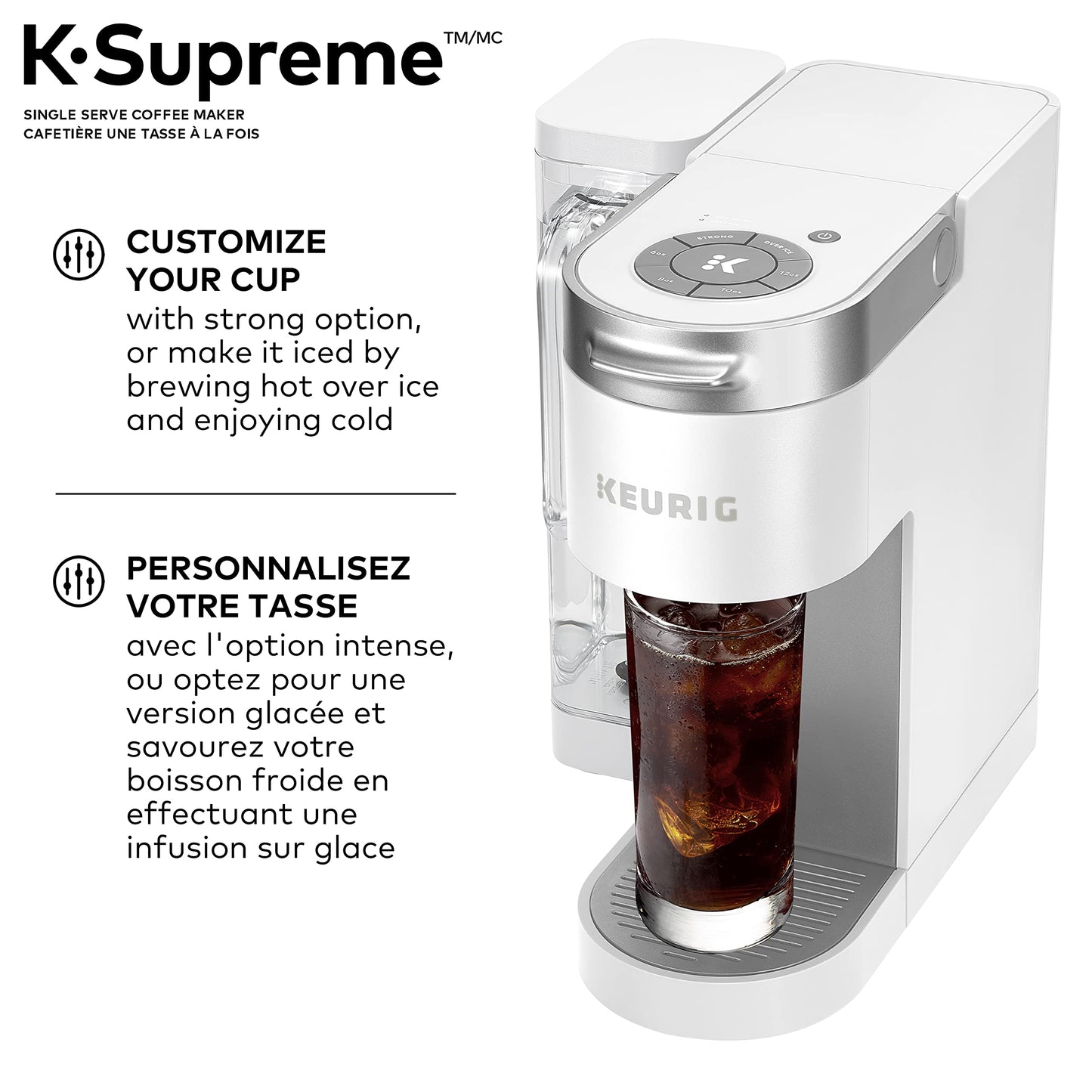 Keurig K-Supreme Single Serve K-Cup Pod Coffee Maker, With MultiStream Technology, White