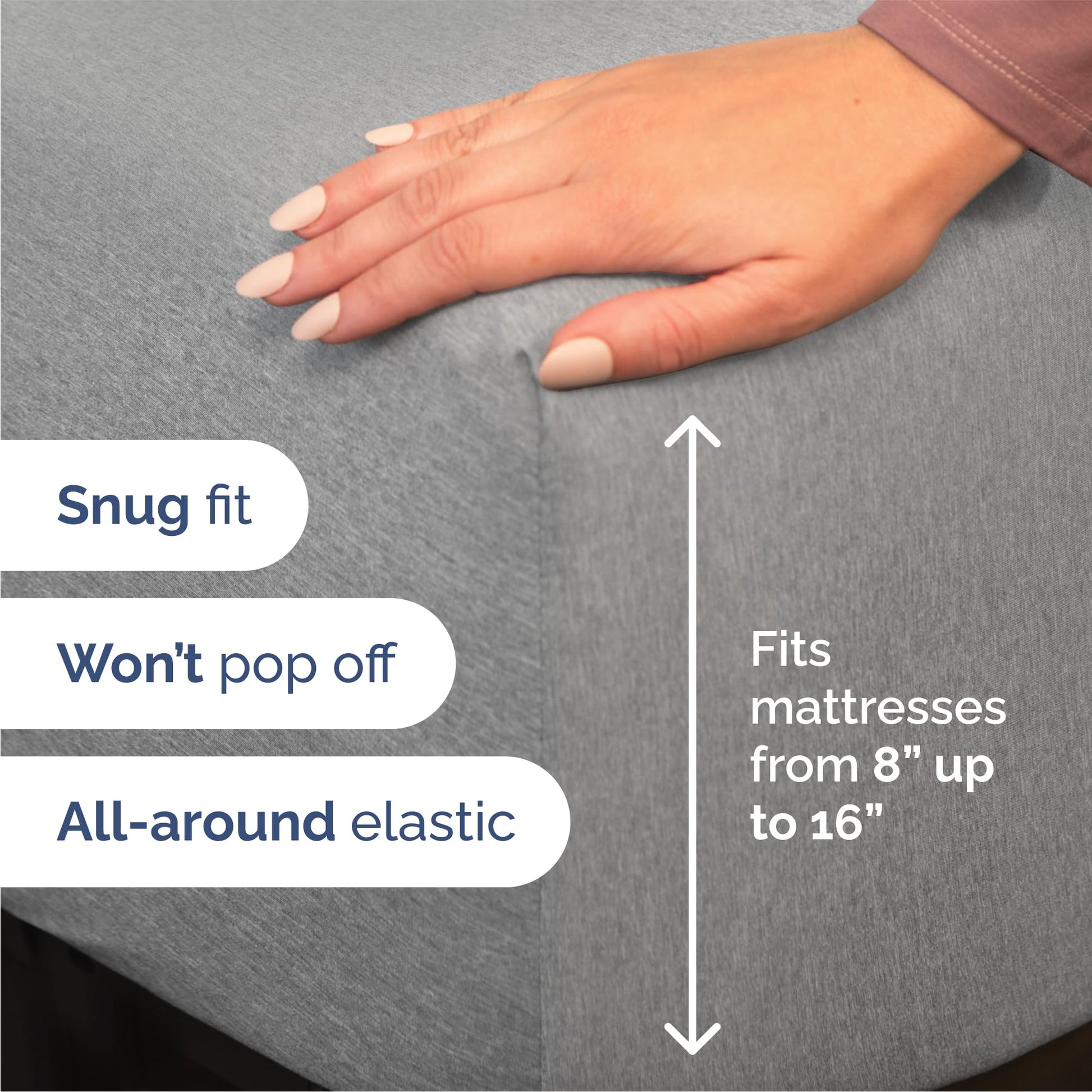 Queen Size 4 Piece Sheet Set - Comfy Breathable & Cooling Sheets - Hotel Luxury Bed Sheets for Women & Men - Deep Pockets, Easy-Fit, Soft & Wrinkle Free Sheets - Heathered Grey Oeko-Tex Bed Sheet Set