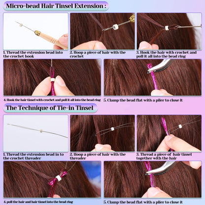 Fairy Hair Tinsel Kit 4000 Hair Glitter Strands 48 Inch Heat Resistant Tinsel Hair Extensions 20 Colors Sparkling Shiny Highlights Hair Tinsel with Tools for Christmas Halloween New Year Cosplay Party' specified 🍁 All In One Marketplace Canada