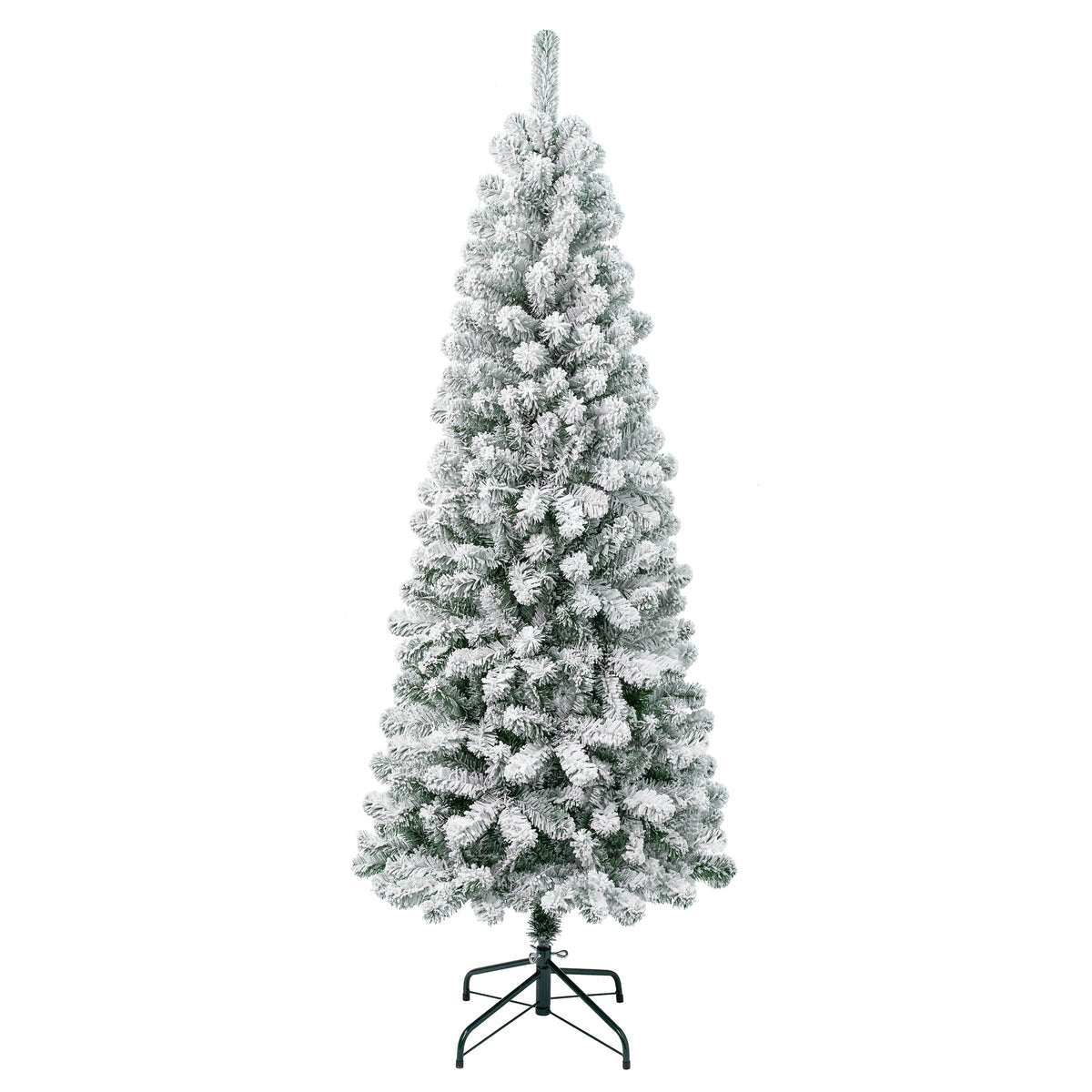 National Tree Company 6 ft Unlit Flocked Acacia Medium Artificial Christmas Tree, 512 Tips, Includes Stand, Green