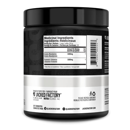 Creatine + Glutamine - Canadian-Owned Supplement with L-Glutamine - 30 Servings