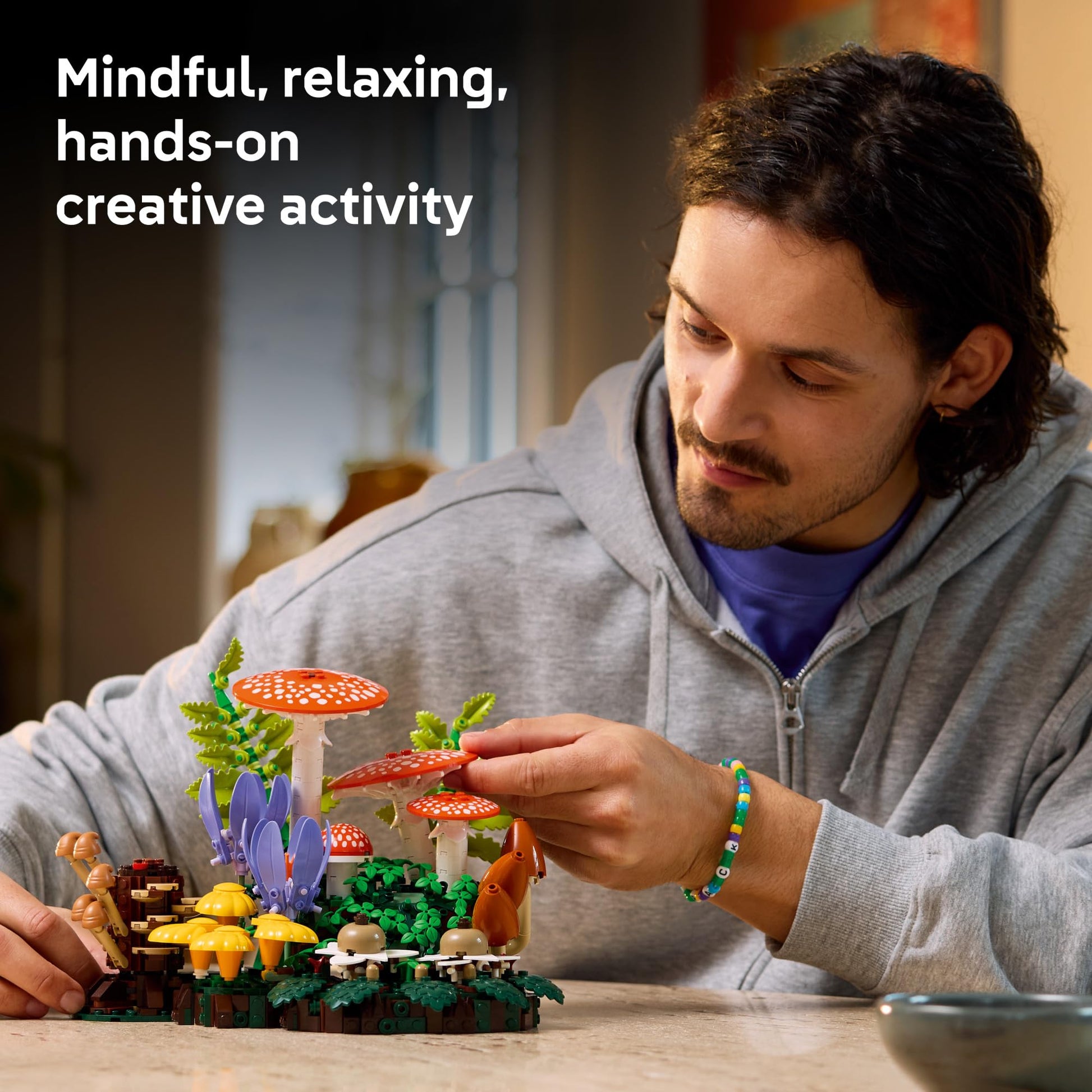 LEGO Botanicals Woodland Mushrooms - Building Set for Adults, Ages 18+ - Mushroom Decor for Home Office, Desk - Gifts for Women & Men - Craft Activity - 11505 - Available at All In One Marketplace Canada