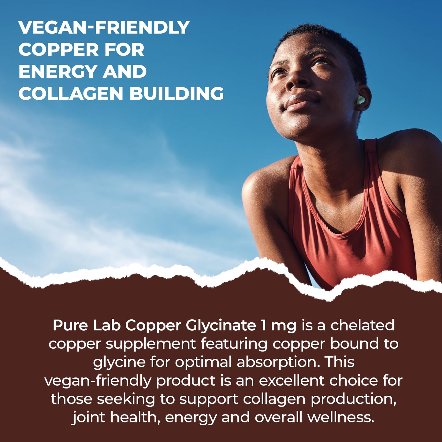 Pure Lab Vitamins Copper Glycinate 1mg - 150 Vegi-caps - Available at All In One Marketplace Canada