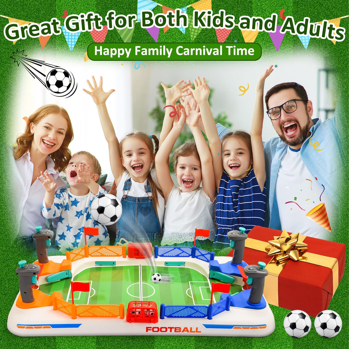 Mini Foosball Table Game, Luckades Soccer Toys for 3 4 5 6 7 8-12 Year Old Boy Gifts Toys for Kids Age 3-5 4-6 7-10 Girl Children Christmas Birthday Gifts Family Party Games for Kids & Adults 🍁 All In One Marketplace Canada