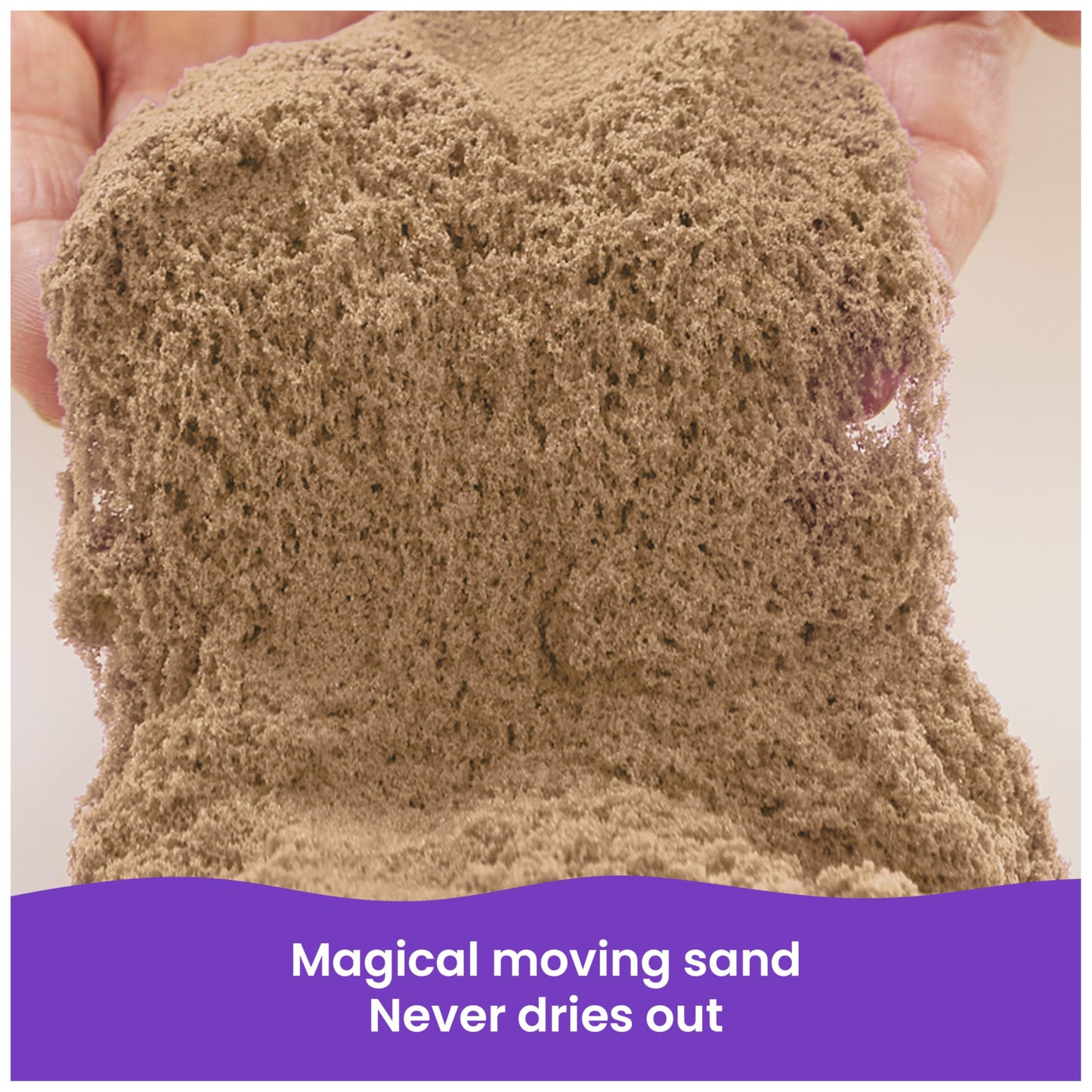 Kinetic Sand, 3lbs Beach Play Sand, Moldable Sensory Toys for Kids, Resealable Bag (Packaging May Vary), for Ages 3 and up