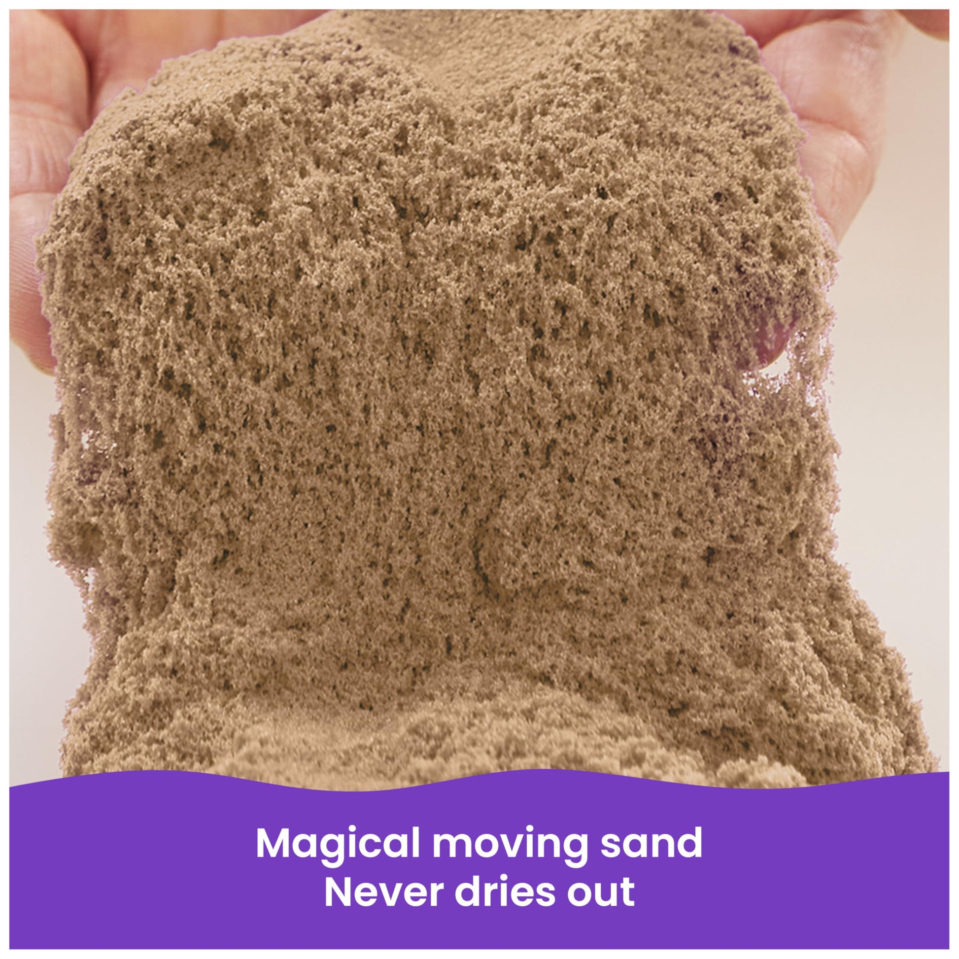 Kinetic Sand, 3lbs Beach Play Sand, Moldable Sensory Toys for Kids, Resealable Bag (Packaging May Vary), for Ages 3 and up