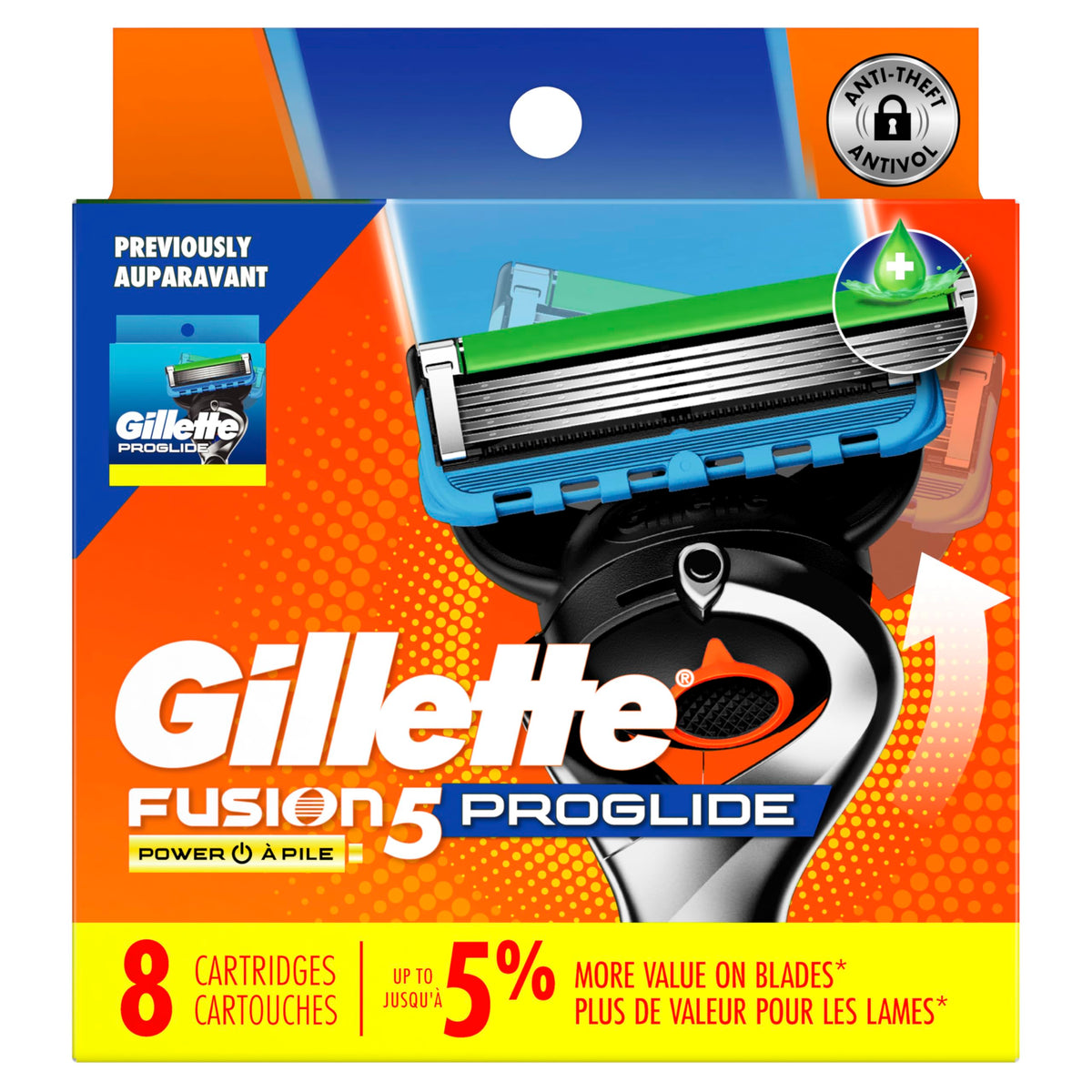 Gillette ProGlide Power Men's Razor Blade Refill Catridges, 8 Count