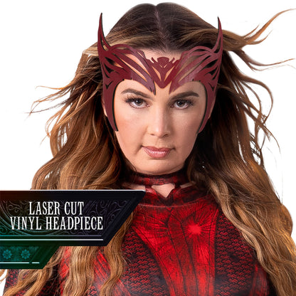 Marvel Adult Scarlet Witch Hero Costume, Womens Halloween Costume - Officially Licensed Large,Red
