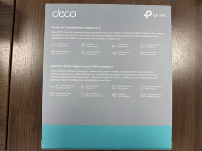 Deco BE25-Outdoor BE5000 WiFi 7 Mesh Extender, IP65, 1-Pack